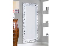 Specchiera classica in legno colore bianca