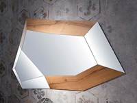 Specchio Trixy con pannelli in Rovere