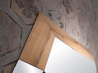 Specchio Trixy con pannelli in Rovere