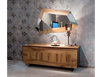 Specchio Trixy con pannelli in Rovere