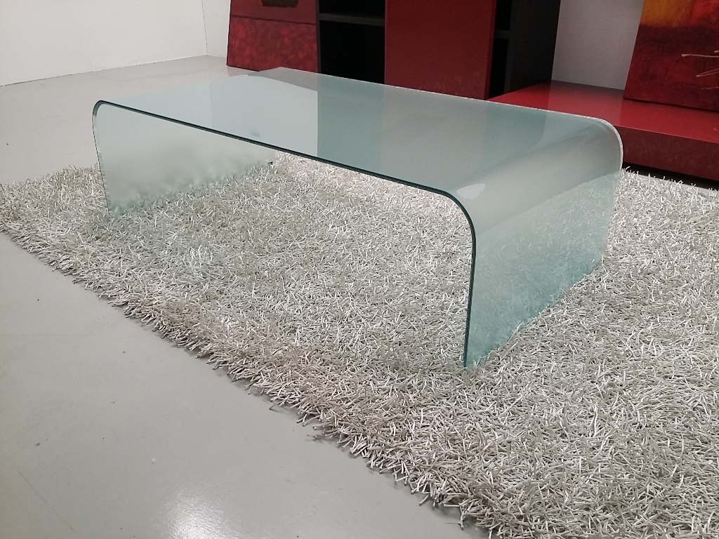 Tavolino curvo vetro trasparente by sica complementi a prezzi ...