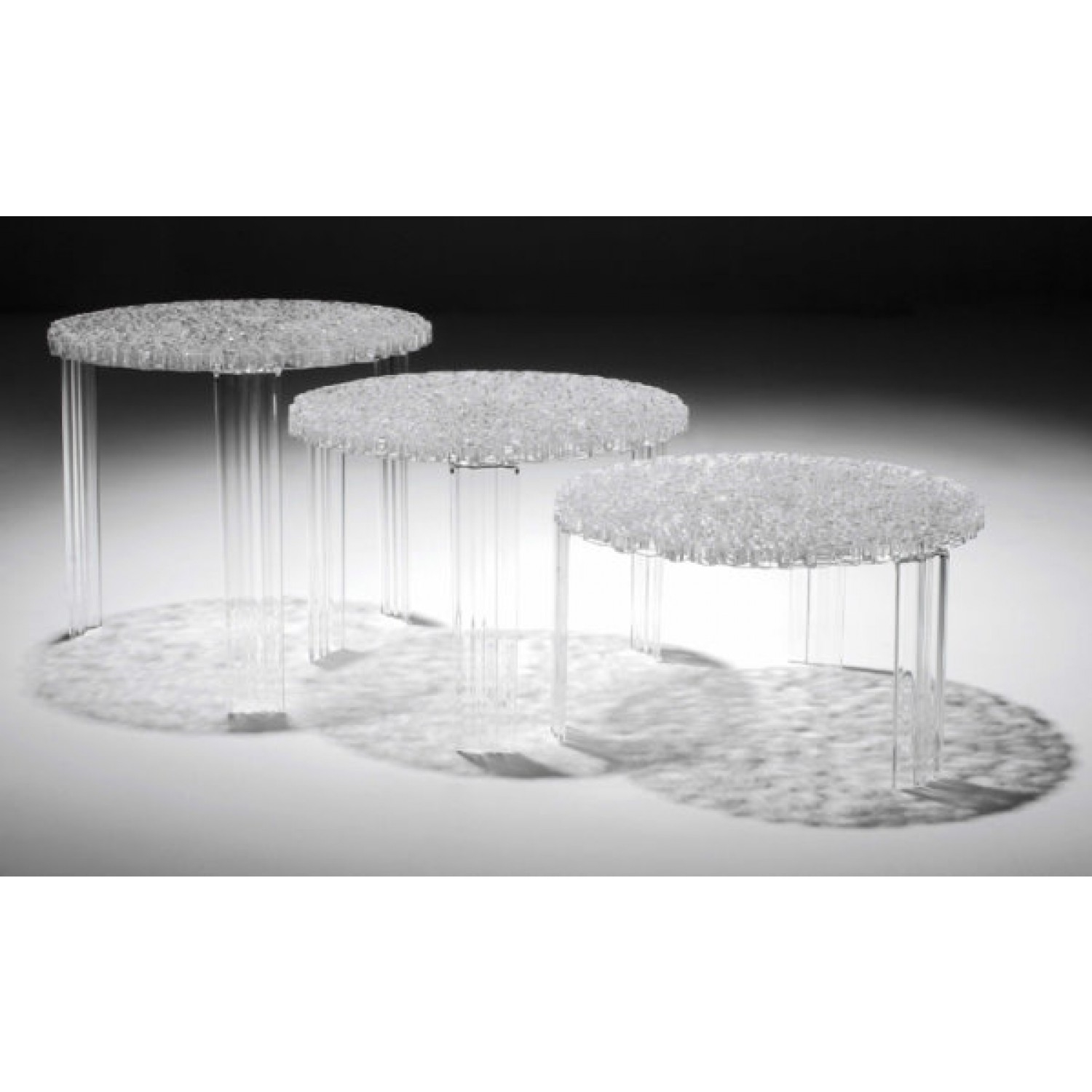 Tris tavolini kartell t table trasparenti complementi a prezzi ...