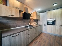 cucina angolare maxi con colonne dispensa e forno/frigo in super offerta outlet