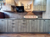 cucina angolare maxi con colonne dispensa e forno/frigo in super offerta outlet