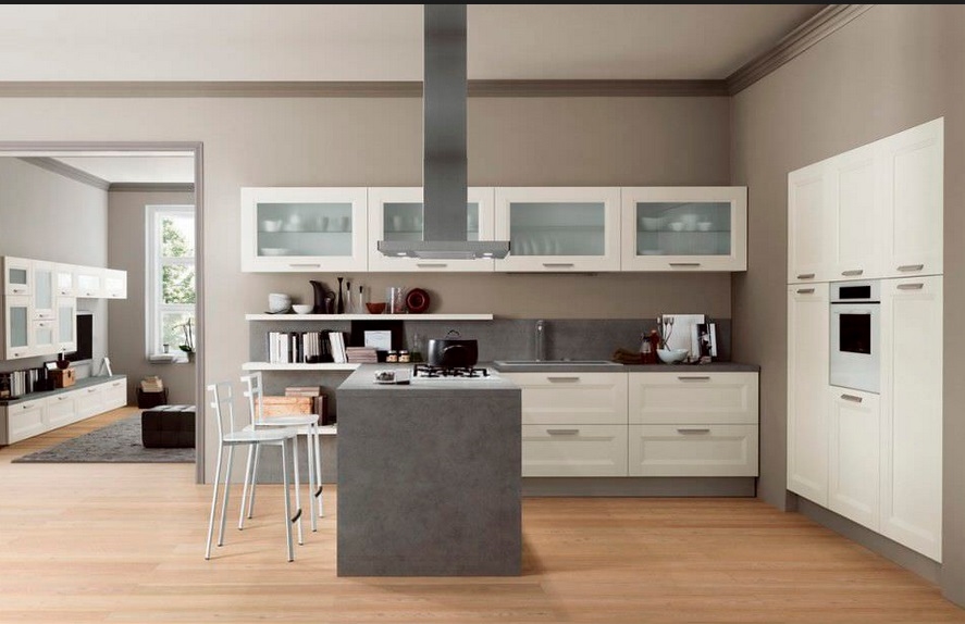 Cucina vintage moderna con penisola ardesia in offerta cucine a ... Cucina moderna angolare con penisola