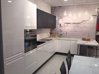 Artec Cucina Isla Moderne Polimerico Lucido Bianca