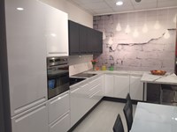 Artec Cucina Isla Moderne Polimerico Lucido Bianca