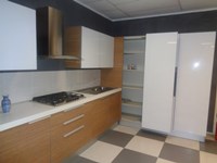 Cesar Cucine Cucina Aria - luce teack e bianco Moderna Vetro bianca