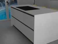 Composizione Gentili Cucine ad isola in finitura laccata