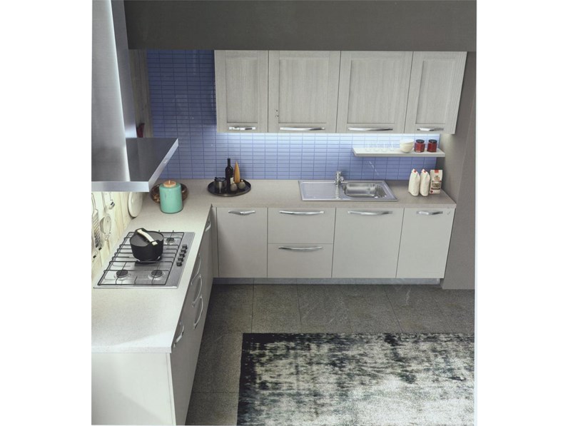 Cucina ad angolo moderna modello Cloe rovere provenza Arredo 3 cucine Cucina ad angolo moderna modello Cloe rovere provenza Arredo 3 cucine