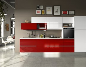 Cucina Scavolini Flux Moderna Laccato Lucido rossa Cucina Scavolini Flux Moderna Laccato Lucido rossa