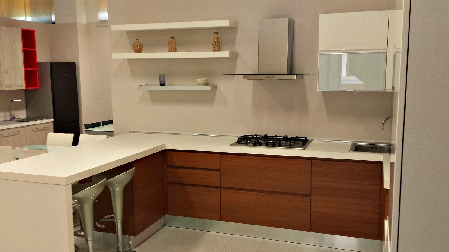 Cucina angolare con penisola modello sintesy cucine a prezzi ...