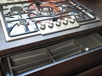 cucina moderna angolare industriale stile in offerta completa di elettrodomestici candy vintage inox