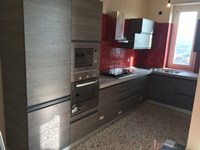 cucina angolare modello linea industrial grigio offerta outlet convenienza