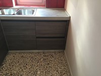 cucina angolare modello linea industrial grigio offerta outlet convenienza