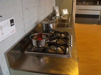 Top in acciaio inox effetto graffiato