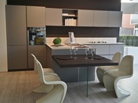 Cucina Arrital cucine Ak03 arrital laccato goffrato grigio opaco scontato del -52 %