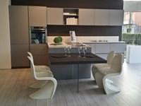 Cucina Arrital cucine Ak03 arrital laccato goffrato grigio opaco scontato del -52 %