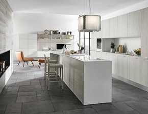 Cucina bianca moderna ad isola Componibile Colombini in Offerta Outlet