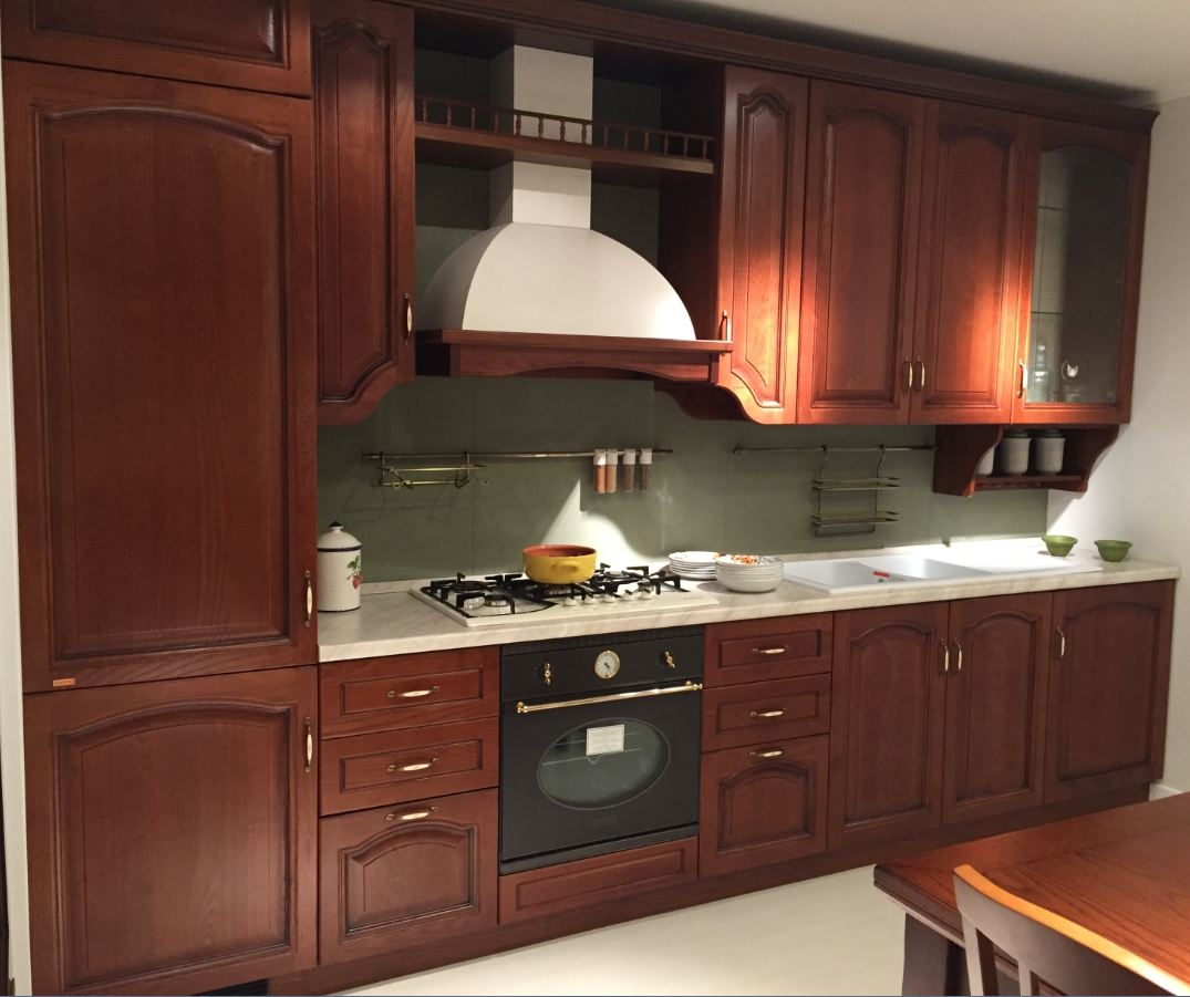 Cucina classica in legno lineare scavolini modello margot cucine ...