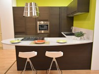 cucina Madeira Rovere Lavagna con penisola