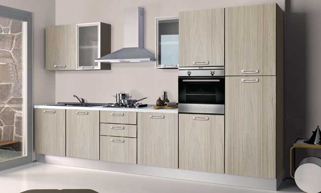Creo kitchens cucina gayla moderna laminato materico cucine a ... Top laminato postformato rovere grigio
