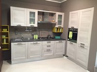 Cucina Creo Kitchens Mya Moderno Laminato Materico Larice L.360 CM