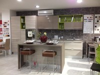 cucina lube noemi con isola olmo perla