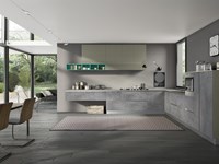 Cucina mod.Cuba con frontali in vetro