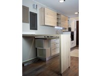 cucina con penisola vintage white in offerta composizione bloccata nuovimondi