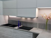 Cappa con frontale inox slide
