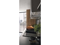 cucina lineare grigia e legno offerta outlet