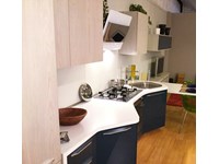 Cucina con penisola laccata lucida in offerta