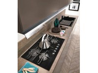 cucina bronzo moderna lineare