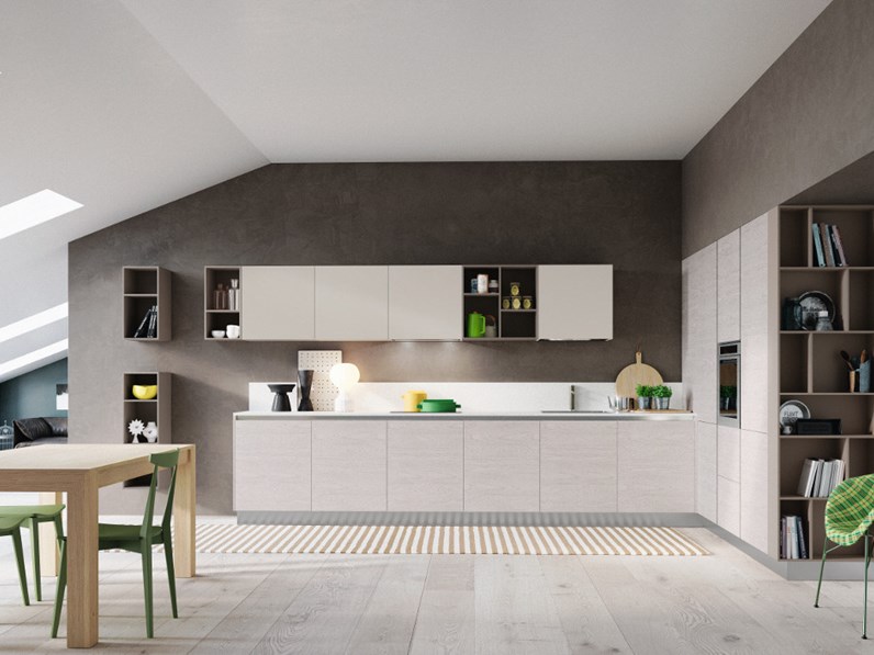 Cucina dal design moderno modello Cloe finitura lino Arredo3 cucine ...