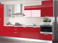 Cucina modello Alma di Creo Kitchens Laccato Lucido Rosso