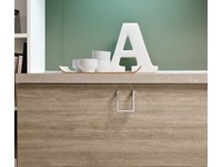 cucina con penisola moderna essenza rovere e white opaco in offerta convenienza