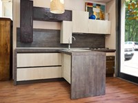 cucina moderna essenza rovere ice e bambu in offerta