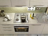 Cucina moderna completa di tutti gli elettrodomestici classe A+