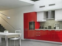 Cucina scontata in materiale mdf laccato lucido