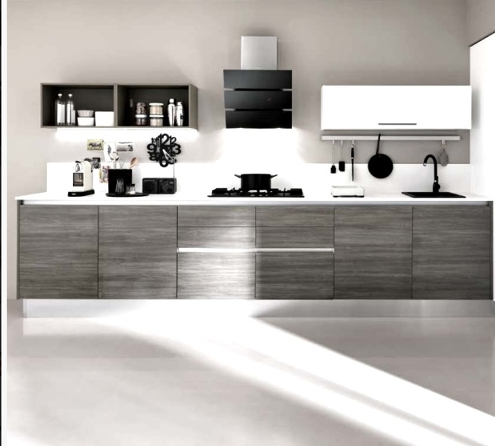 cucina moderna minimal essenza con gola in grigio e beige materico ... - Cucina Moderna Bianca E Beige cucina moderna minimal essenza con gola in grigio e beige materico ... - Cucina Moderna Bianca E Beige