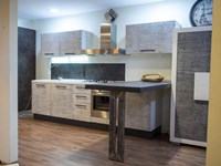 cucina moderna in legno e bambu etnica
