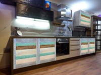 cucina moderna vintage recicle con ante legno in offerta outlet