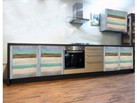 cucina moderna vintage recicle con ante legno in offerta outlet