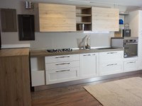 cucina shabby chic con penisola