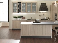 cucina moderna con isola shabby chic noir in offerta completa outlet completa di elettrodomestici candy