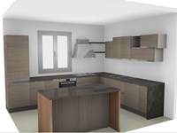 Cucina moderna da angolo con con isola in offerta nuovimondi convenienza Moderne