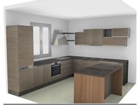 Cucina moderna da angolo con con isola in offerta nuovimondi convenienza Moderne