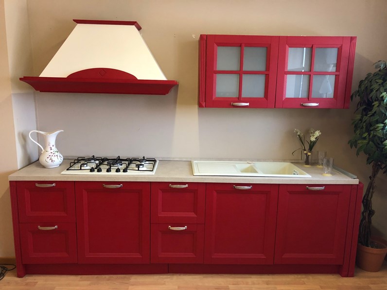 rossa lineare Country frassino laccato poro aperto di Gm cucine rossa lineare Country frassino laccato poro aperto di Gm cucine