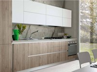 Cucina S75 Ingrid versione rovere fiammato brown scontato del -35 %